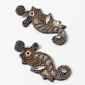 Beaded Seahorse Handmade Earrings